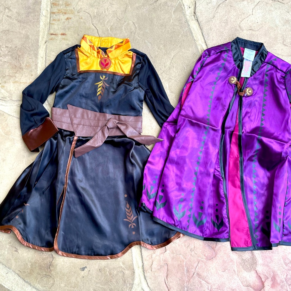 Disney, Anna, Frozen 2, Dress & Cape, Size 4-6X